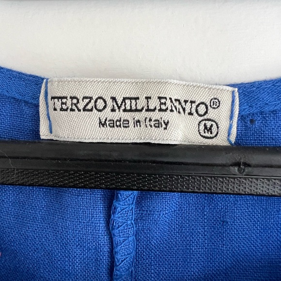 Linen Royal Blue Maxi Dress - Picture 2 of 3